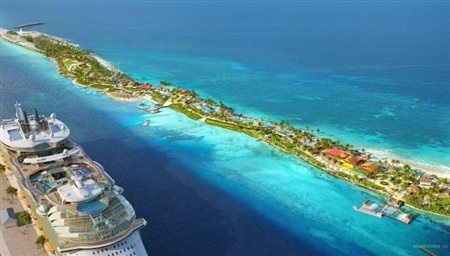 Royal Caribbean terá beach club nas Bahamas em 2025