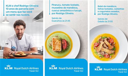 KLM celebra 10 anos de parceria com chef Rodrigo Oliveira e lança campanha