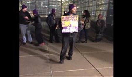 Washington: 400 funcionários de aeroportos fazem greve