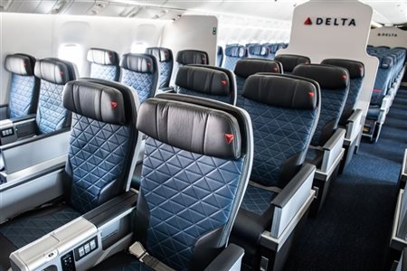 Delta anuncia menus sazonais para voos entre EUA e América do Sul