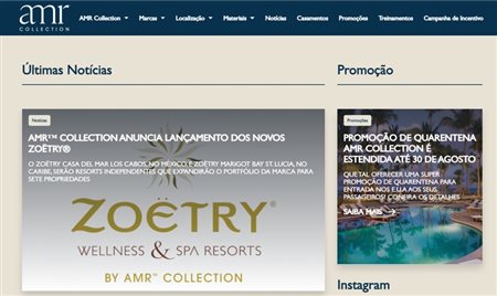 AMR Collection lança portal exclusivo a profissionais do Turismo
