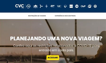 CVC lança site com requisitos de países para entrada de brasileiros