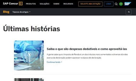 SAP Concur Blog tem conteúdos atualizados e ferramentas automatizadas