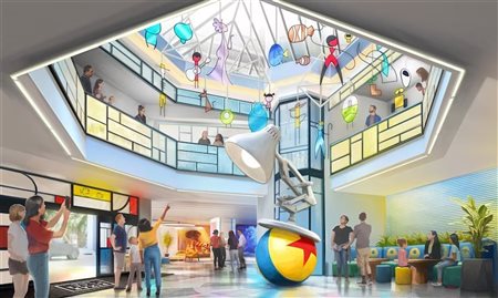 Hotel da Pixar na Califórnia será inaugurado em janeiro de 2024; fotos