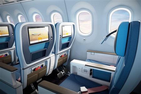 Descubra a nova cabine Premium Comfort da KLM; fotos
