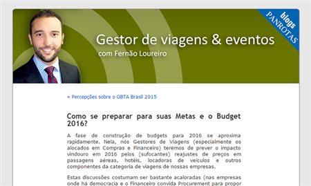 Blog dá dicas para construção de budget para 2016