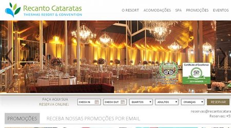 Recanto Cataratas, de Foz do Iguaçu, estreia novo site