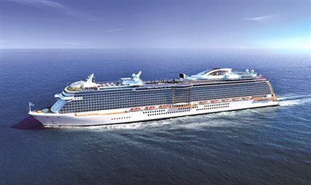 Novo navio da Princess Cruises ficará em Xangai