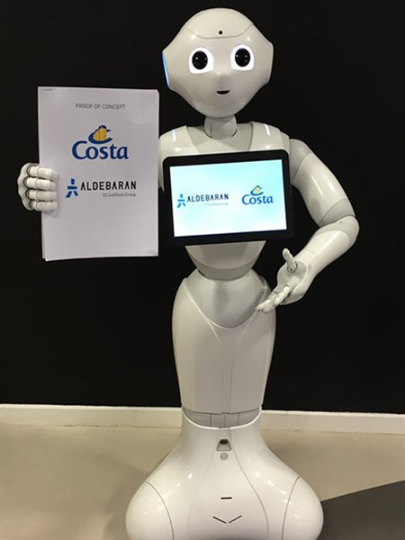 Grupo Costa inicia inclusão de robôs a bordo de navios